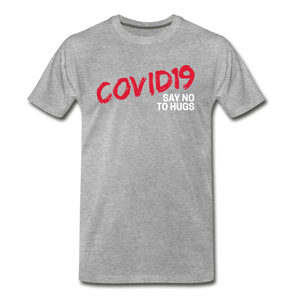 COVID Dare Tee - White Print - heather gray