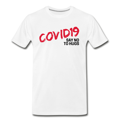 COVID Dare Tee - Black Print - white