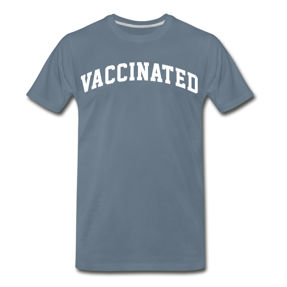 Vaccine Educated Tee - steel blue