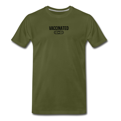 Vaccinated Tee - olive green