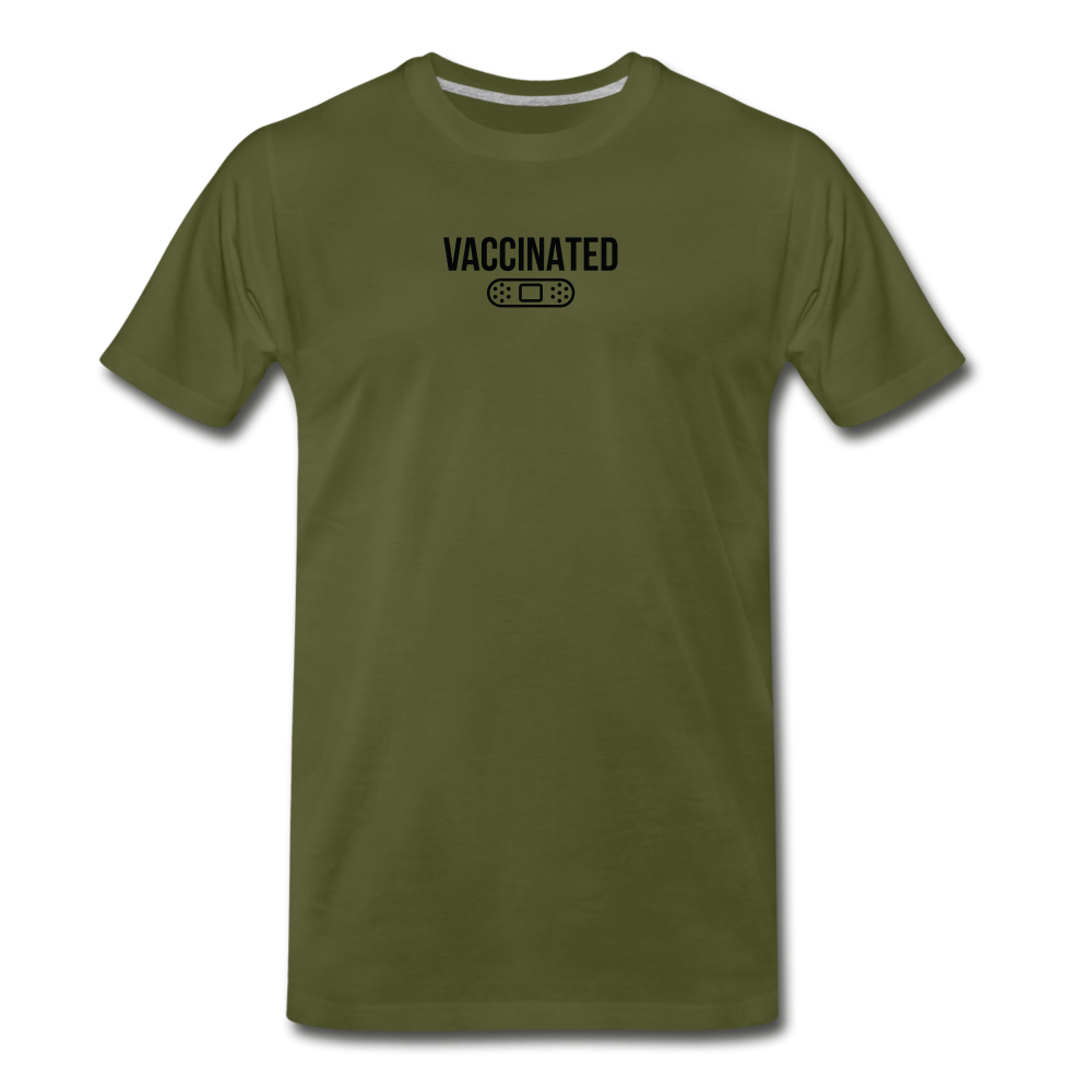 Vaccinated Tee - olive green