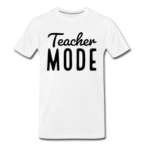 Teacher Mode Tee | Black Print - white