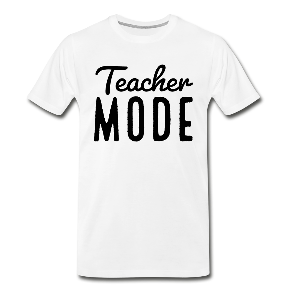 Teacher Mode Tee | Black Print - white