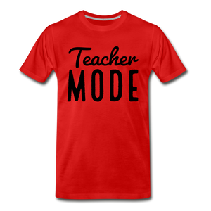 Teacher Mode Tee | Black Print - red