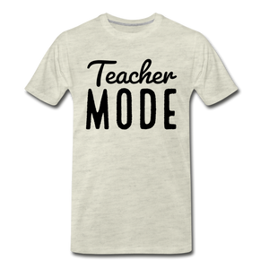 Teacher Mode Tee | Black Print - heather oatmeal