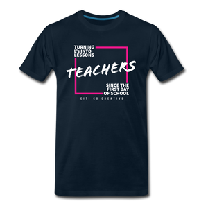 L's into Lessons Tee - deep navy