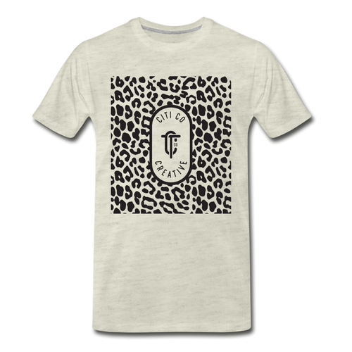 Leopard Citi Co Tee - heather oatmeal