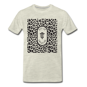 Leopard Citi Co Tee - heather oatmeal