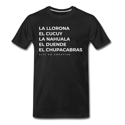 Latinx Folklore Tee | White Print - black