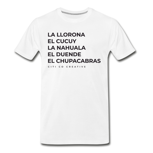 Latinx Folklore Tee | Black Print - white