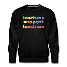 Load image into Gallery viewer, Teachers Support Teachers Sweatshirt | Tie-Dye Print - black
