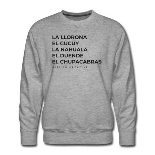 Latinx Folklore Sweatshirt | Black Print - heather gray