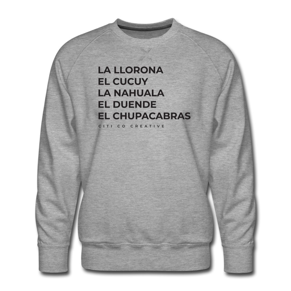 Latinx Folklore Sweatshirt | Black Print - heather gray