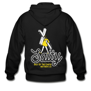 Salty Zip Hoodie - black