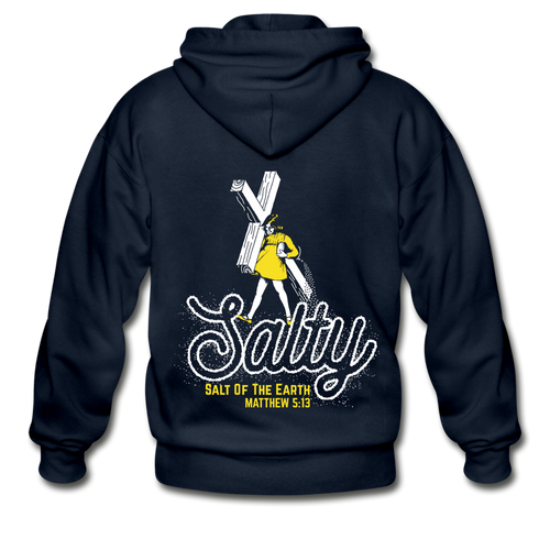 Salty Zip Hoodie - navy