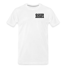 Load image into Gallery viewer, Queer Agenda Tee - Black Print - white
