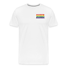 Load image into Gallery viewer, Queer Agenda Tee - Rainbow Print - white
