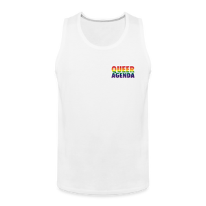 Queer Agenda Classic Tank - Rainbow Print - white