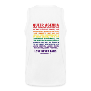 Queer Agenda Classic Tank - Rainbow Print - white