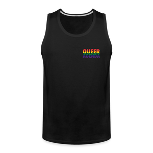 Queer Agenda Classic Tank - Rainbow Print - black