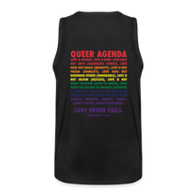 Load image into Gallery viewer, Queer Agenda Classic Tank - Rainbow Print - black
