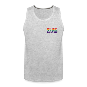 Queer Agenda Classic Tank - Rainbow Print - heather gray